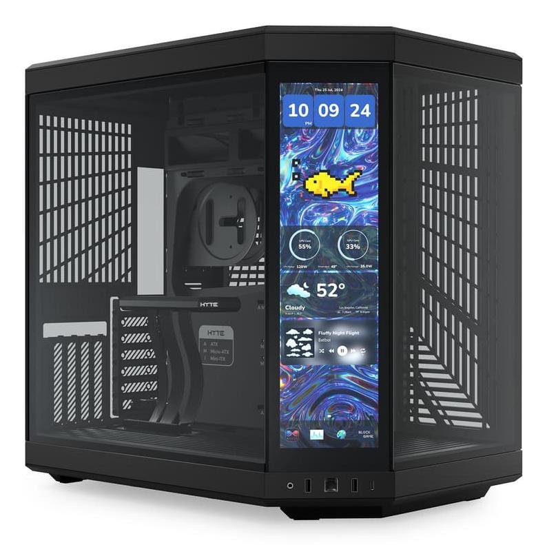 HYTE Y70 TOUCH INFINITE CASE, 14.9 [PITCH BLACK]