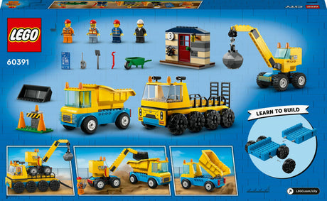 LEGO 60391 City Construction Vehicles and Crane with Wrecking Ball Construction Toy LEGO