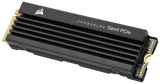 Corsair MP600 PRO LPX – 2 TB PCIe 4.0 NVMe SSD med køleprofil – set skråt fra siden