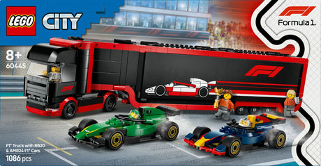 LEGO 60445 City F1 Transporter with RB20 & AMR24 F1 Racing Cars LEGO