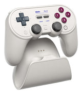 8BitDo Pro 3 Bluetooth – G Classic-controller med dock – Set skråt på ladestation