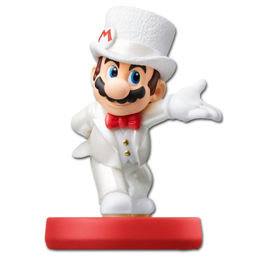 Mario Wedding Outfit amiibo med hvid hat og rød butterfly