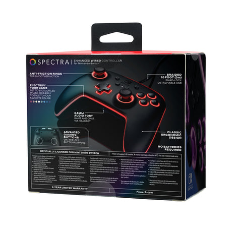 PowerA Spectra Enhanced Wired Controller – sort – Nintendo Switch – produktbillede 3