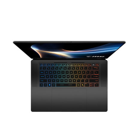 MSI Stealth 16 AI+ B3WI-001FR – bagside af skærm og kabinet