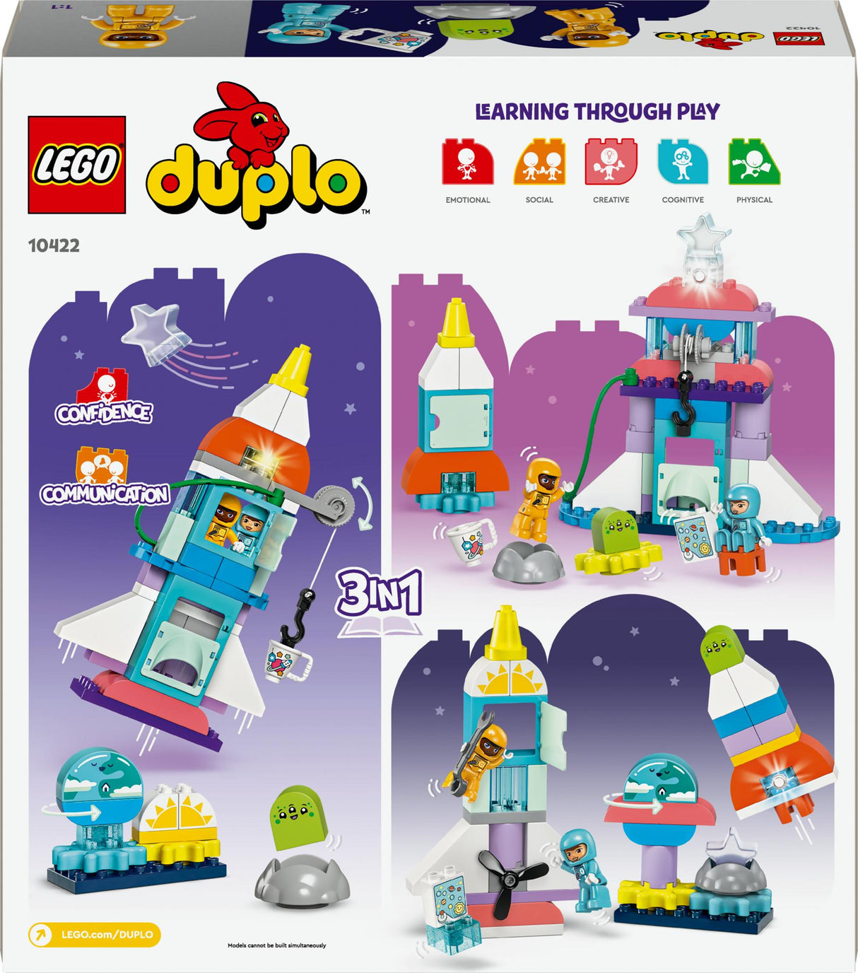 LEGO 10422 DUPLO 3-in-1 space shuttle for many adventures LEGO