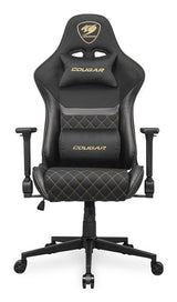 COUGAR Armor One V2 Gold F, PVC/stof, sort gamingstol – produktvisning