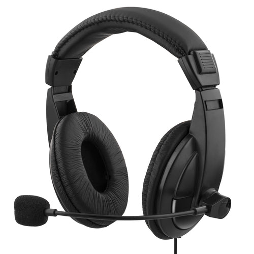 Deltaco HL-56 Ledningsført Headset - Sort