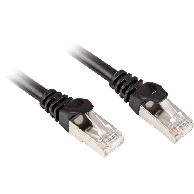 Sort Sharkoon Cat.6 S/FTP netværkskabel med RJ45-stik