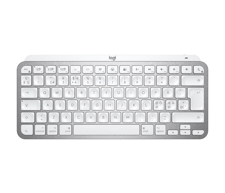 Logitech - MX Keys Mini For Mac Minimalist Wireless Illuminated Keyboard - Nordic Layout