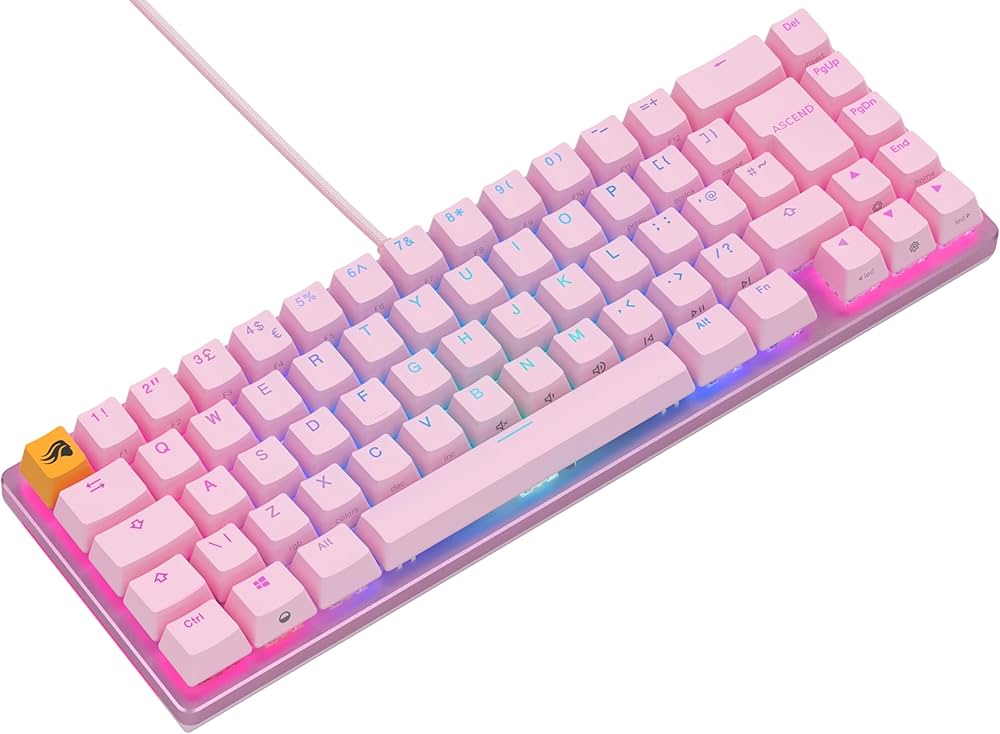 Glorious GMMK 2 Compact 65 % – Fox-Schalter, NO-Layout – Pink 