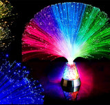 LIGHT-UP Farverige Isflage Fiber Lampe