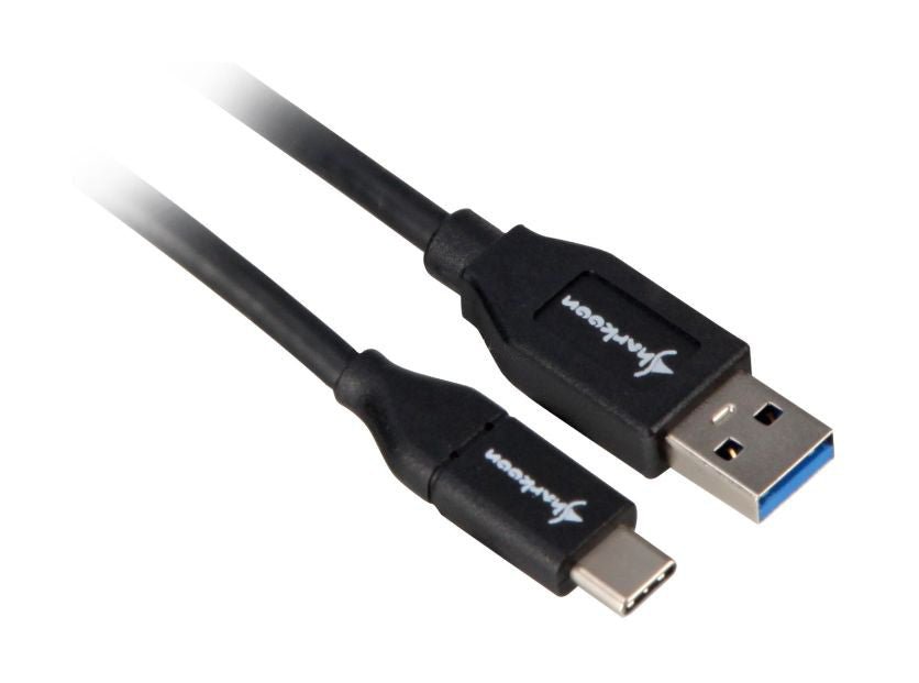 Sort Sharkoon USB-kabel med USB-A- og USB-C-hanstik