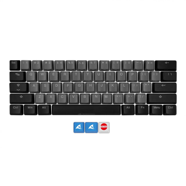 Sort Sharkoon SKILLER SAC20 S4 ANSI US-keycap-sæt med ekstra mærketaster