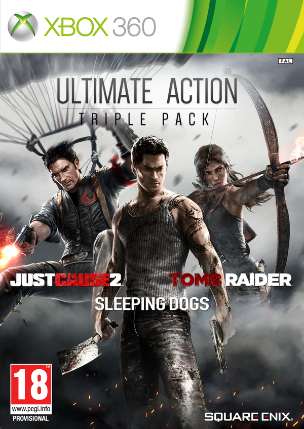 Ultimate Action Triple Pack: Just Cause 2, Sleeping Dogs & Tomb Raider – Xbox 360