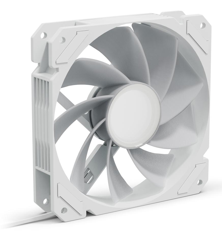 Sharkoon SHARK Mirror RGB PWM Reverse White 120mm Infinity Mirror ARGB Reverse Blade PC Case Fan Sharkoon