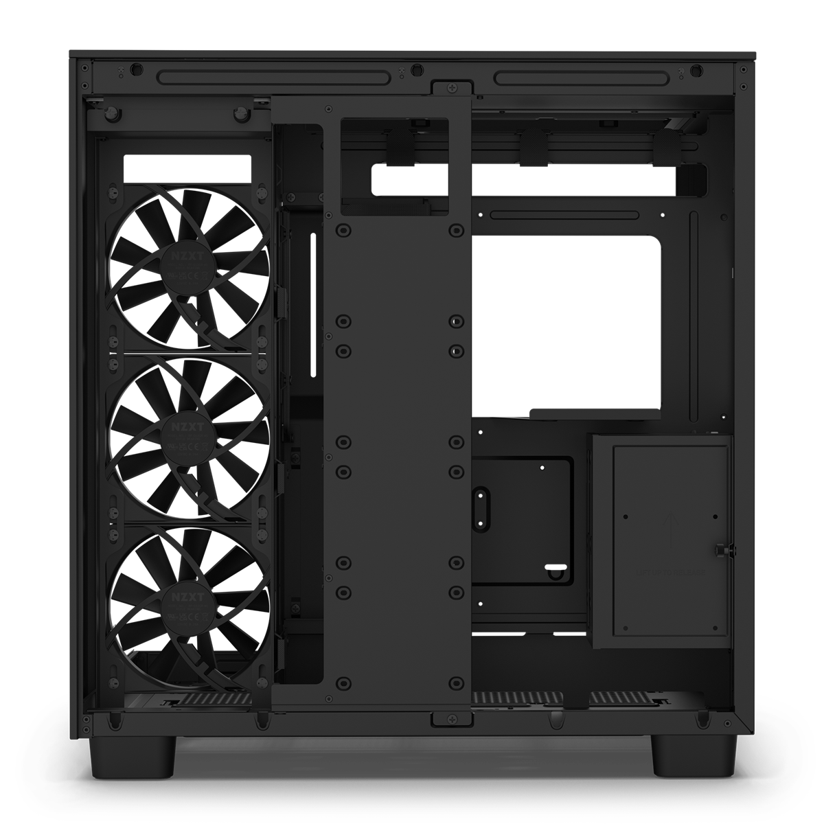 NZXT H9 Flow Schwarzes Zweikammer-Mid-Tower-Gehäuse 