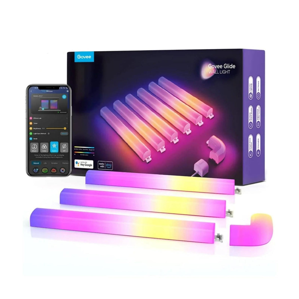 Govee - Glide Wall Light (6+1) – Smart Modular RGBIC Lighting Govee