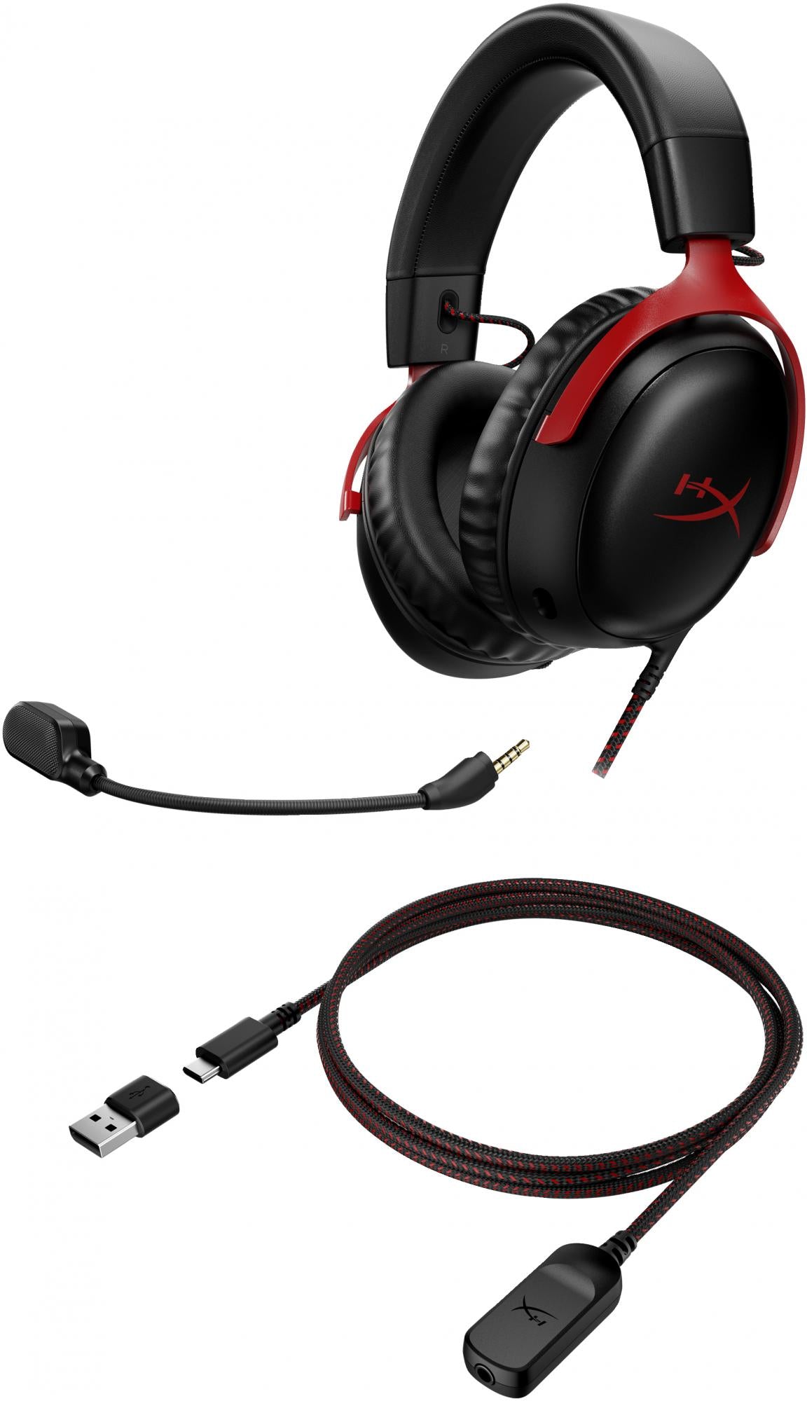 HyperX Cloud 3 Kabling Headset Sort Rød Hewlett-Packard