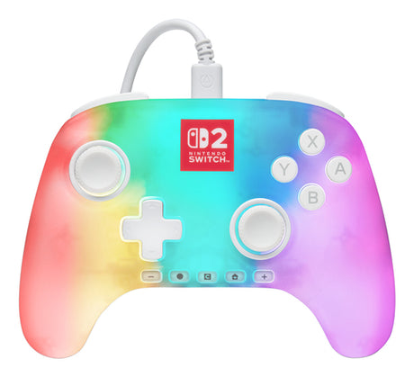 PowerA Advantage Wired Controller for Nintendo Switch 2 with Lumectra - White