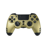 Steelplay MetalTech – trådløs controller i guld til PS4 og PC – set skråt fra siden