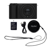 Rollei Compactline 10x Flip Screen – Drejelig skærm – Kamera og medfølgende tilbehør