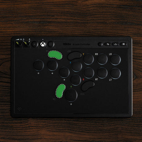 8BitDo Arcade Controller – leverless til Xbox/PC, sort – Udskiftning af knapflader
