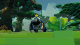 LEGO Worlds – figur ved et stort LEGO-væsen i junglen