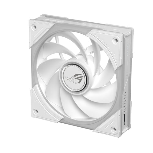 ASUS ROG Eurux GR120 ARGB Reverse Fan White Edition - Triple Pack – set forfra (vinkel 4)