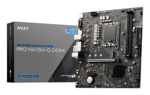 MSI PRO H610M-G DDR4 bundkort - LGA1700, micro-ATX - visning 1