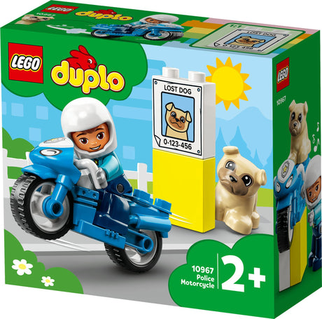 LEGO 10967 DUPLO Police Motorbike Construction Toy (Police Toy for Toddlers Aged 2+, Ideal Motor Skills Toy for Babies, Toy Motorbike) LEGO