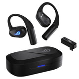 Sorte ASUS ROG Cetra Open Wireless – øretelefoner, lukket etui og USB-C-modtager