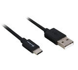 Sort Sharkoon USB 2.0 kabel med USB-A og USB-C stik