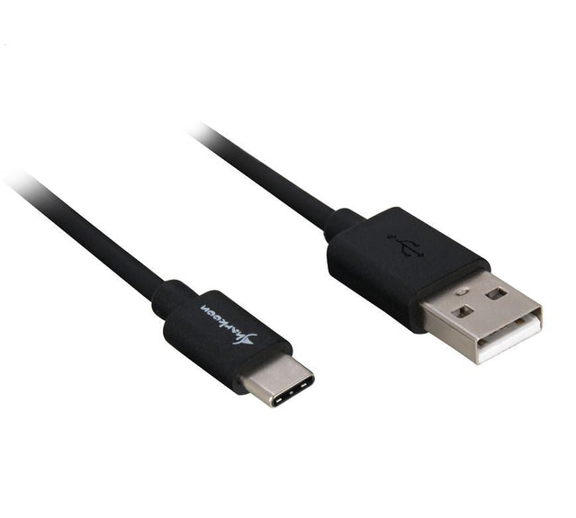 Sort Sharkoon USB 2.0 kabel med USB-A og USB-C stik