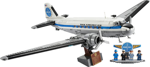 LEGO Icons 11378 – Douglas DC-3 Pan Am på stander med fire minifigurer