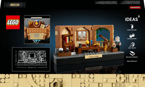 LEGO Ideas 40595 – æskens bagside med detaljer fra forskningsrummet