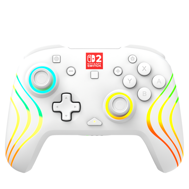 Turtle Beach Afterglow Wave Wireless – Switch-controller – Hvid – hvid controller med RGB-lyslinjer