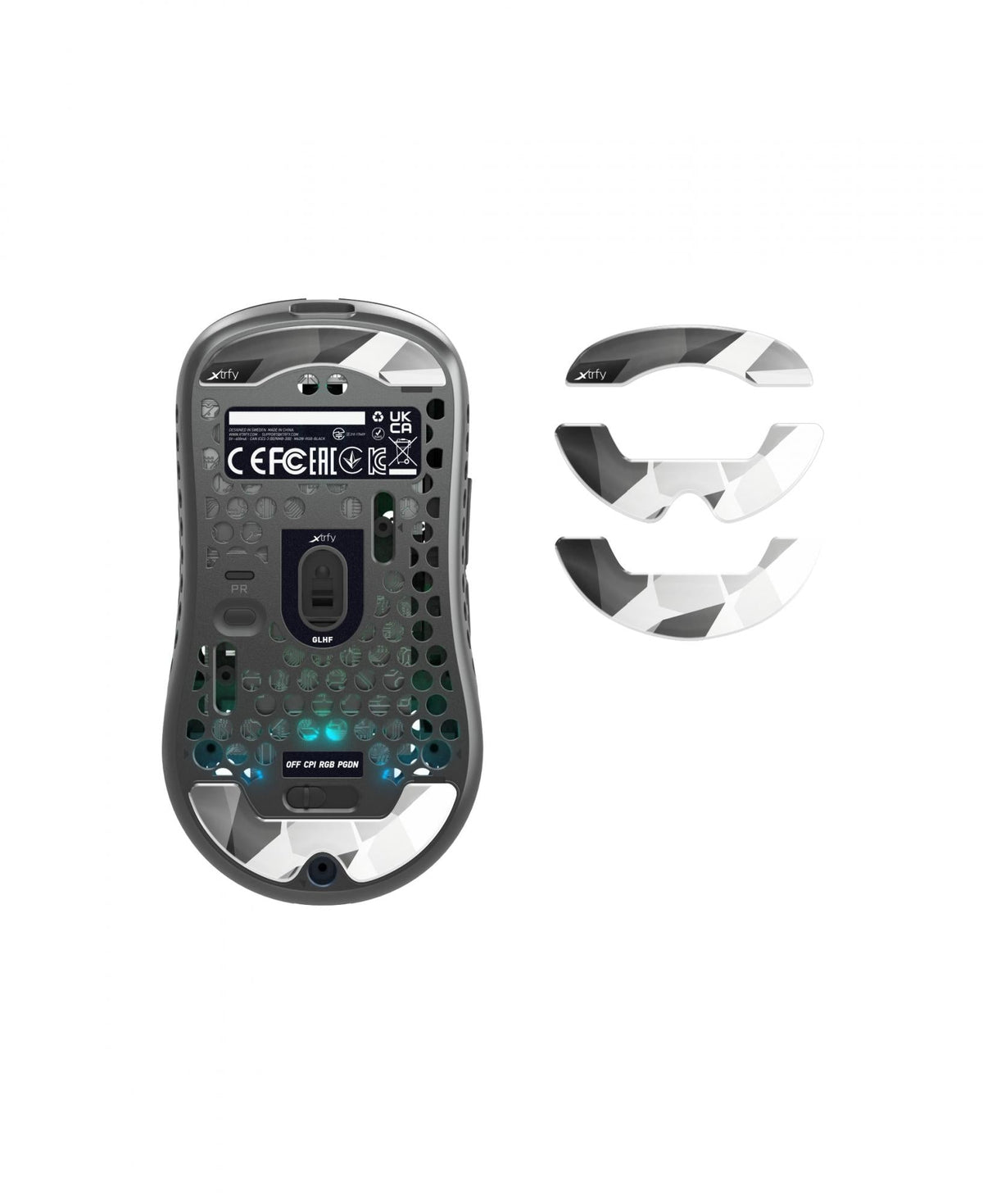 Xtrfy Glass skates, Litus White, M42 Xtrfy Gaming AB