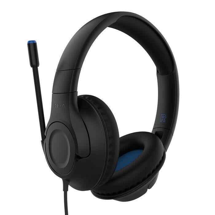 Belkin Gaming On-Ear Headphones for Kids with Cable ENA011hqBK Belkin