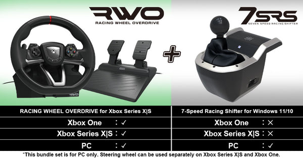 HORI Racing Wheel Overdrive + 7-Speed Racing Shifter – PC-bundle
