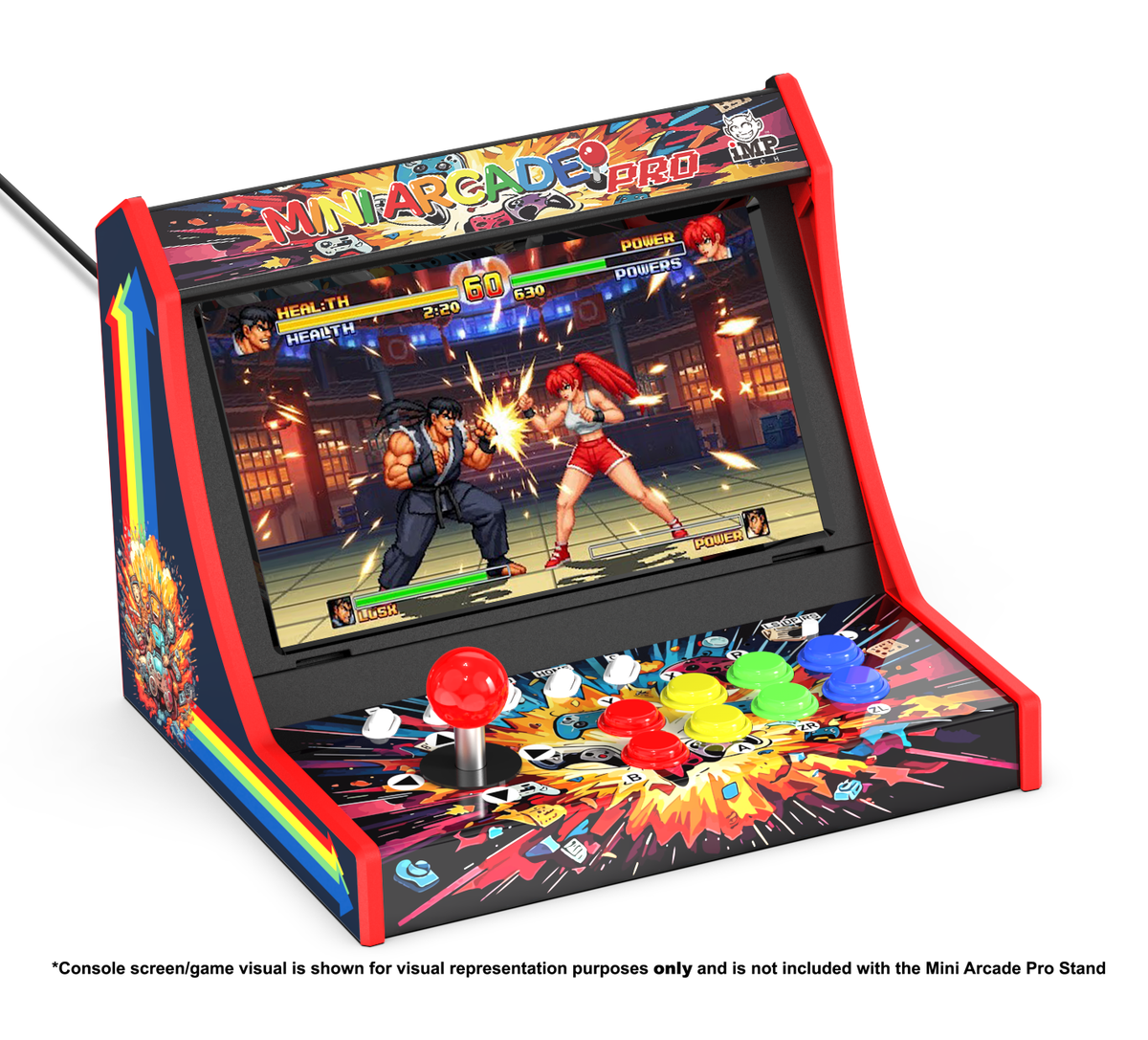 iMP Tech - Mini Arcade Pro Retro Game Cabinet for Switch 2, Switch and OLED - Black/Red – produktbillede