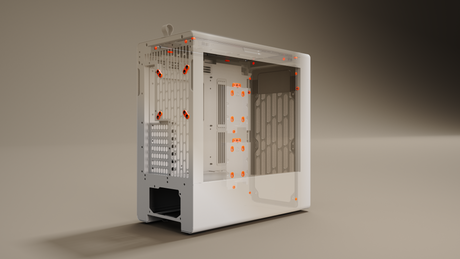 HAVN BF 360 – White Mid Tower kabinet med høj airflow og minimalistisk design HAVN