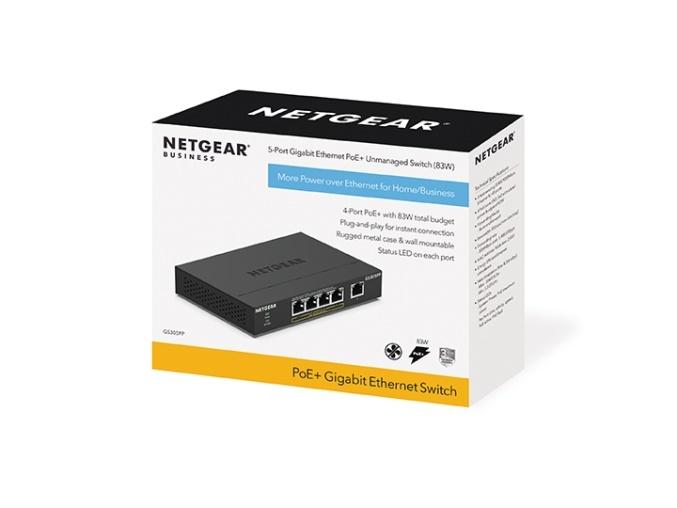 Netgear 5PT POE/POE+ GIGE UNMANAGED SWITCH (GS305PP) Netgear International Limited