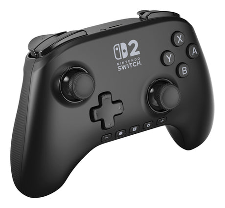 PowerA Advantage Wireless Controller Nintendo Switch 2 Sort – Controller skråt forfra