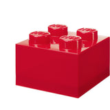 Room Copenhagen LEGO Storage Brick 4 Top Lid Glitter, storage box red/transparent Room Copenhagen