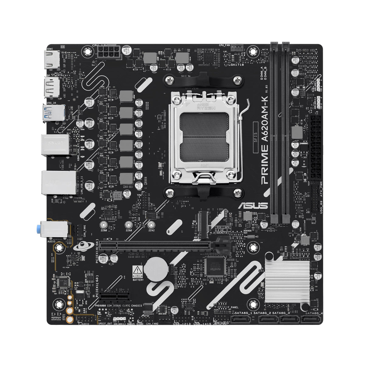 ASUS PRIME A620AM-K AMD A620A Sokkel AM5 micro ATX ASUS