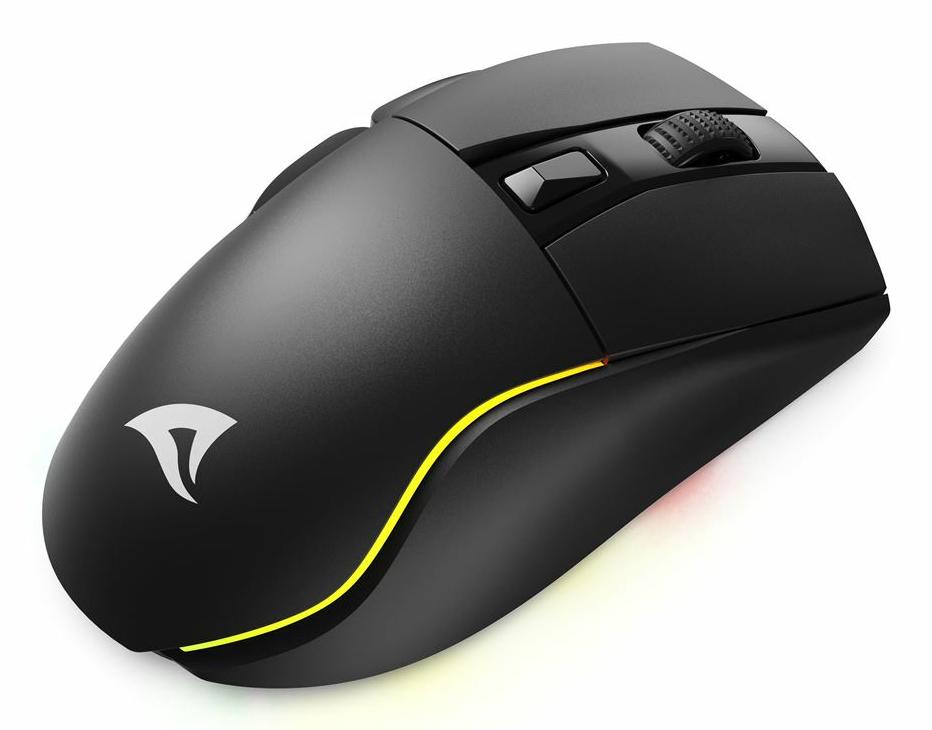 Sharkoon SKILLER SGM50W Black 6400 DPI ATG4090 RGB 2.4GHz Wireless 70h Battery Charging Dock Gaming Mouse Sharkoon