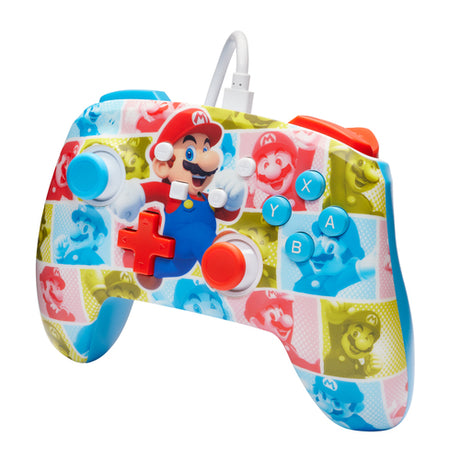 PowerA Enhanced Wired Switch Mario Hero Reel – Controller set skråt