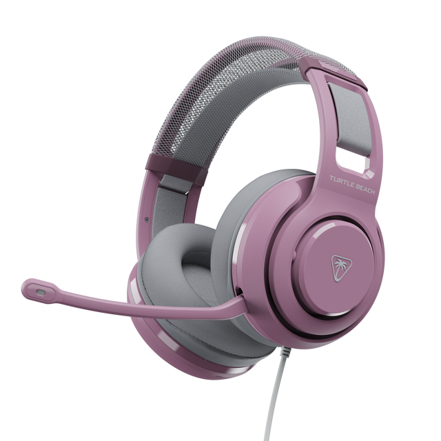 Turtle Beach Atlas 200 – gamingheadset i Lilac Mist – Lilac Mist-headset på mørk baggrund