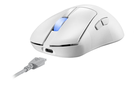 ASUS ROG KERIS II Wireless ACE AimPoint Moonlight White Gaming Mouse ASUS