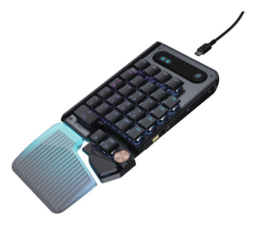 Turtle Beach Command KP7 – USB-gamingkeypad – Sort – keypad skråt fra siden